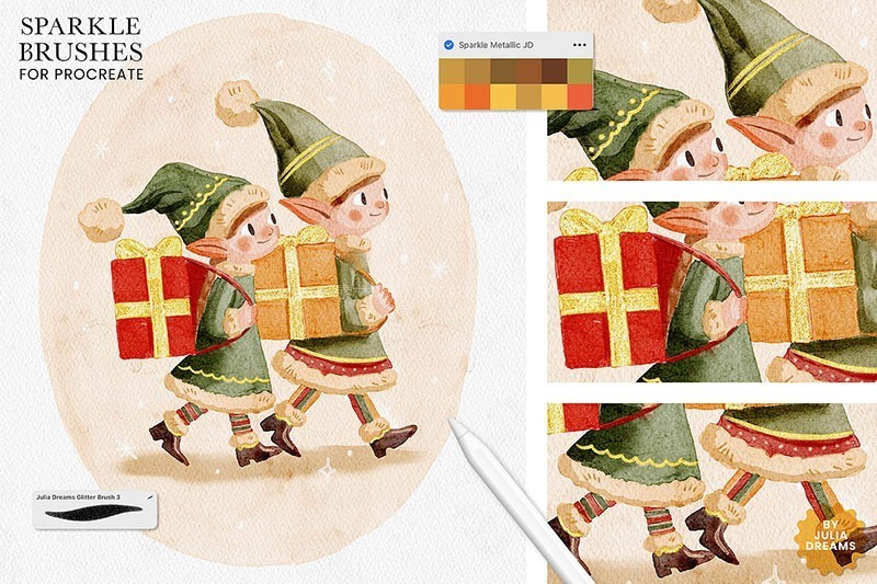 Procreate梦幻闪亮亮片笔刷